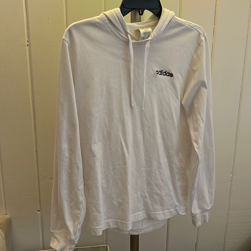 Adidas men’s small White  lightweight hoodie